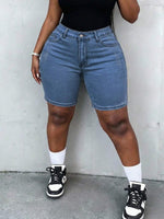 Skinny Denim Shorts - 5