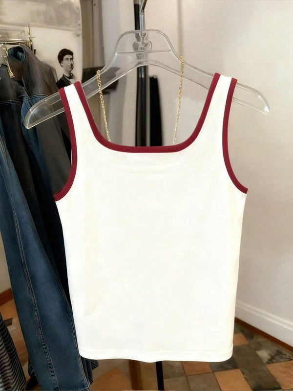 Striped Crew Neck Tank Top