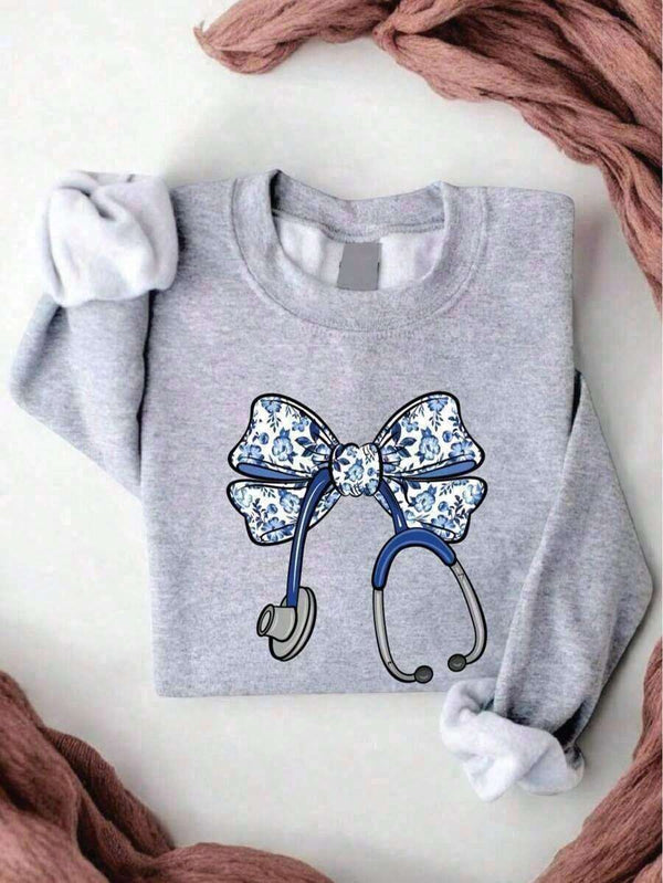 Bow Stethoscope Sweatshirt