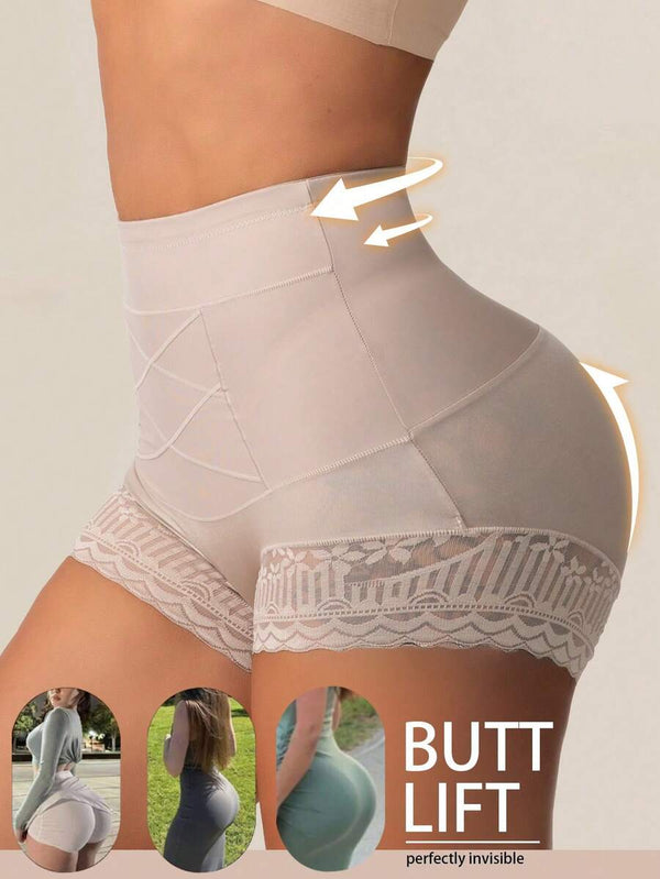 High Waist Lace Tummy Control Shapewear Panties