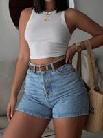 Casual Stretchy Denim Shorts - 1