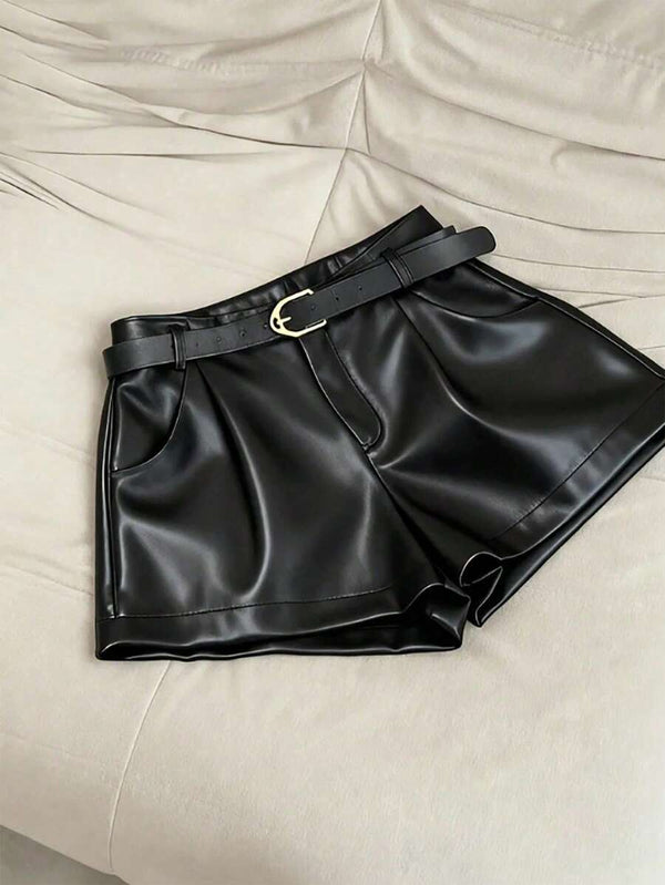 Commuter Leather Shorts