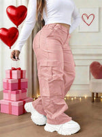 Plus Size Button-Pocket Cargo Pants - 1